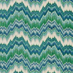 78791 BEZIQUE FLAMESTITCH VELVET Blue Green Schumacher Fabric