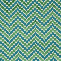 80221 FLORENTINE CHEVRON VELVET Emerald Schumacher Fabric