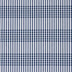 80802 BERGEN PLAID Navy Schumacher Fabric