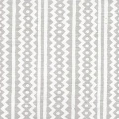 AC935WH-03 RIC RAC Pale Gray On White Linen Cotton Quadrille Fabric