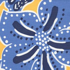 AC125-03 ALBANY MULTICOLOR Multi Blues on Yellow Quadrille Fabric
