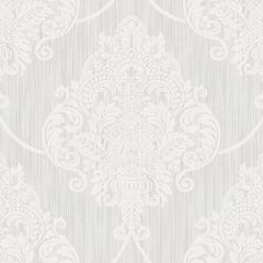 AW70800 Puff Damask Silver Glitter and Off-White Seabrook Wallpaper