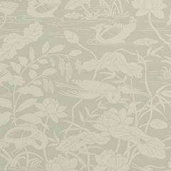 BW45089-3 Heron & Lotus Flower Aqua GP & J Baker Wallpaper