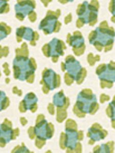 2100-10 CONGA LINE Moss Aqua on Tint Quadrille Fabric