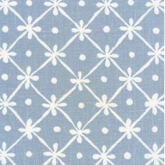 9955W-23 GATE HOUSE REVERSE ONE COLOR Windsor Blue On Oyster Quadrille Fabric