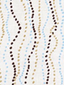 6370-05 GINZA Brown Camel Aqua Quadrille Fabric
