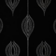 GWF-2928-816 TULIP EMBROIDERY Black Groundworks Fabric