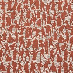 H0 0003 3492 SILHOUETTES Terracotta Scalamandre Fabric
