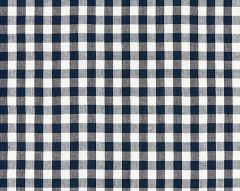 27166-005 SWEDISH LINEN CHECK Indigo Scalamandre Fabric