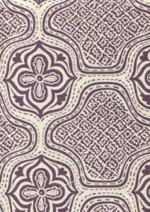7140-08 HMONG BATIK Purple on Tint Quadrille Fabric