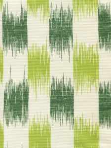 9015-05 II BLUE IKAT Lime Forest on Tint Quadrille Fabric