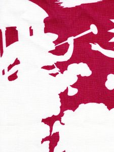 302725F-CU INDEPENDENCE BACKGROUND Magenta on Tint Quadrille Fabric