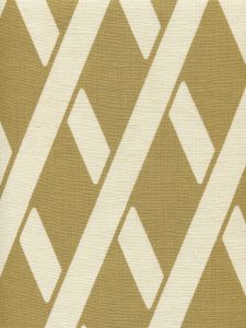 CP1050-04 MONTECITO BAMBOO Gold Metallic on Tan Linen Quadrille Fabric
