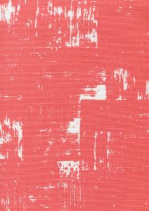 7065-02 NEW SHADOWS Coral on White Quadrille Fabric