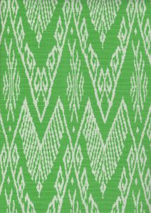 7990-08 RAFFLES REVERSE Jungle Green on Tint Quadrille Fabric