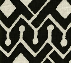 AC107-39 SAHARA Black on Tint Quadrille Fabric