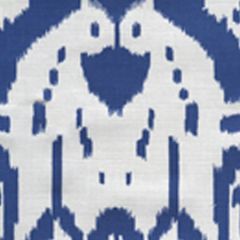 6460-01 ISLAND IKAT Dark Blue on White Quadrille Fabric