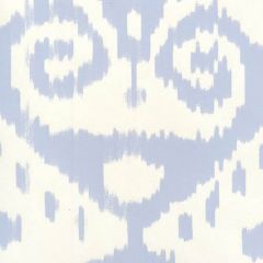 306042W MALAYA Zibby Blue On Almost White Quadrille Wallpaper