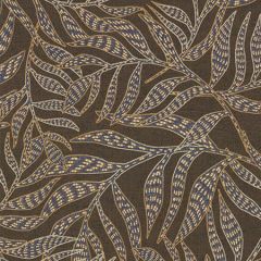 391550 Montrose Leaves Brown Brewster Wallpaper