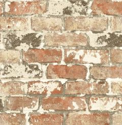 NW32301 Weathered Red Brick Seabrook Wallpaper