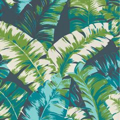 RH535655 Pisang Navy Palm Leaf Brewster Wallpaper