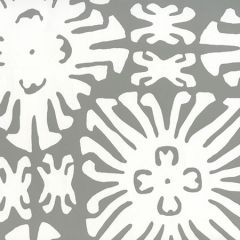 2485WP-06 SIGOURNEY REVERSE SMALL SCALE Gray On White Quadrille Wallpaper