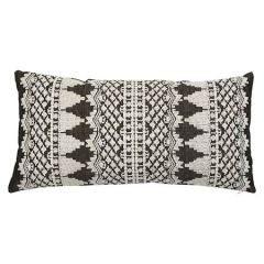 SO7547418 WENTWORTH EMBROIDERY Schumacher Pillow-24" x 12"-Carbon