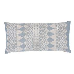 SO7547518 WENTWORTH EMBROIDERY Schumacher Pillow-24" x 12"-Chambray