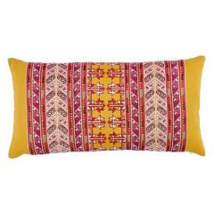 SO7962218 VINKA EMBROIDERY Schumacher Pillow-24" x 12"-Pink and Yellow