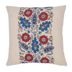 SO8075050 ANTOLIA EMBROIDERY Schumacher Pillow-20" x 20"-Red and Blue