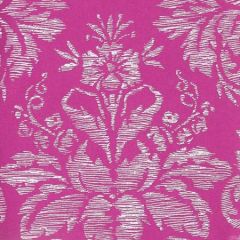 302310V-03VV VICTORIA ON VENETIAN VELVET White on Pink Quadrille Fabric