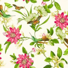 W0132/02-CAC Pink Lotus Wp Ivory Clarke & Clarke Wallpaper