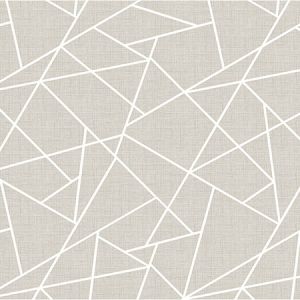 ASTM3915 Modern Lines White on Dove Grey Wall Mural Brewster Wallpaper
