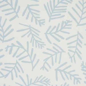 179911 TIAH COVE Blue Leaf Schumacher Fabric