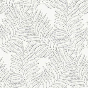 2973-90505 Finnley Grey Inked Fern Brewster Wallpaper
