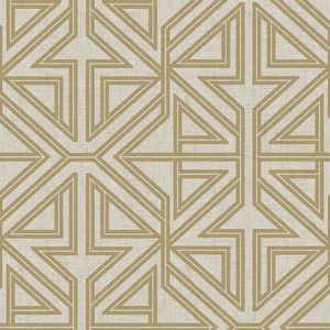2975-26229 Kachel Gold Geometric Brewster Wallpaper