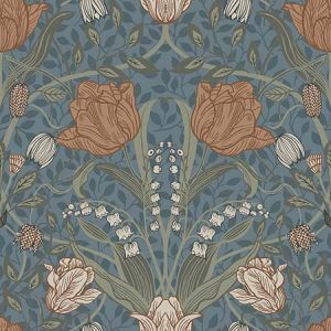 2999-33009 Filippa Blue Tulip Brewster Wallpaper