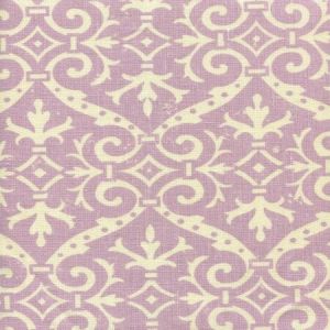306495F-05 FRENCH DAMASK REVERSE Soft Lavender on Tint Quadrille Fabric