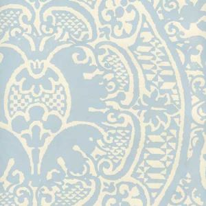 352000W-23OWP VENETO Windsor Blue On Off White Quadrille Wallpaper