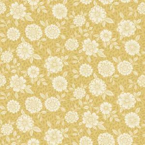 4080-15910 Lizette Mustard Charming Floral Brewster Wallpaper