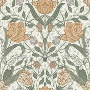4080-33006 Fillippa Green Tulip Brewster Wallpaper