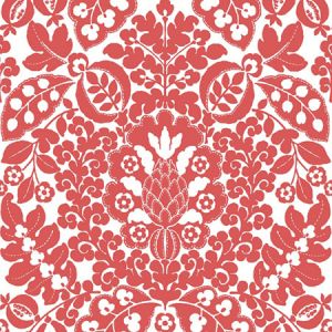 4081-26336 Marni Red Fruit Damask Brewster Wallpaper