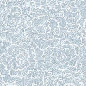4120-26039 Periwinkle Blue Textured Floral Brewster Wallpaper