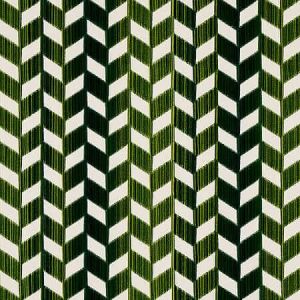 72814 CHEVRON STRIE VELVET Emerald Schumacher Fabric