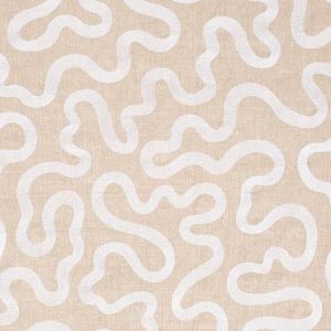 80792 RILEY EMBROIDERY Ivory On Natural Schumacher Fabric