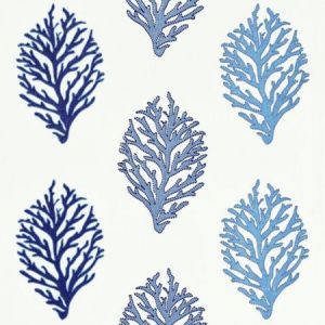 GW 0003 27204 CORAL REEF EMBROIDERY Marine Scalamandre Fabric