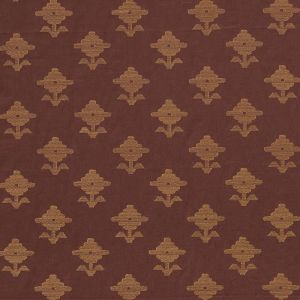 74162 RUBIA EMBROIDERY Umber Schumacher Fabric