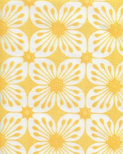 8250-06 BARBADOS BATIK Yellow on White Quadrille Fabric