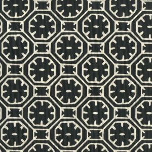 8155-11 CEYLON BATIK REVERSE Black on Tint Quadrille Fabric