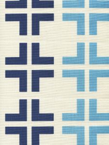 8120-03 FROWICK LARGE SCALE Sky Navy on Tint Quadrille Fabric